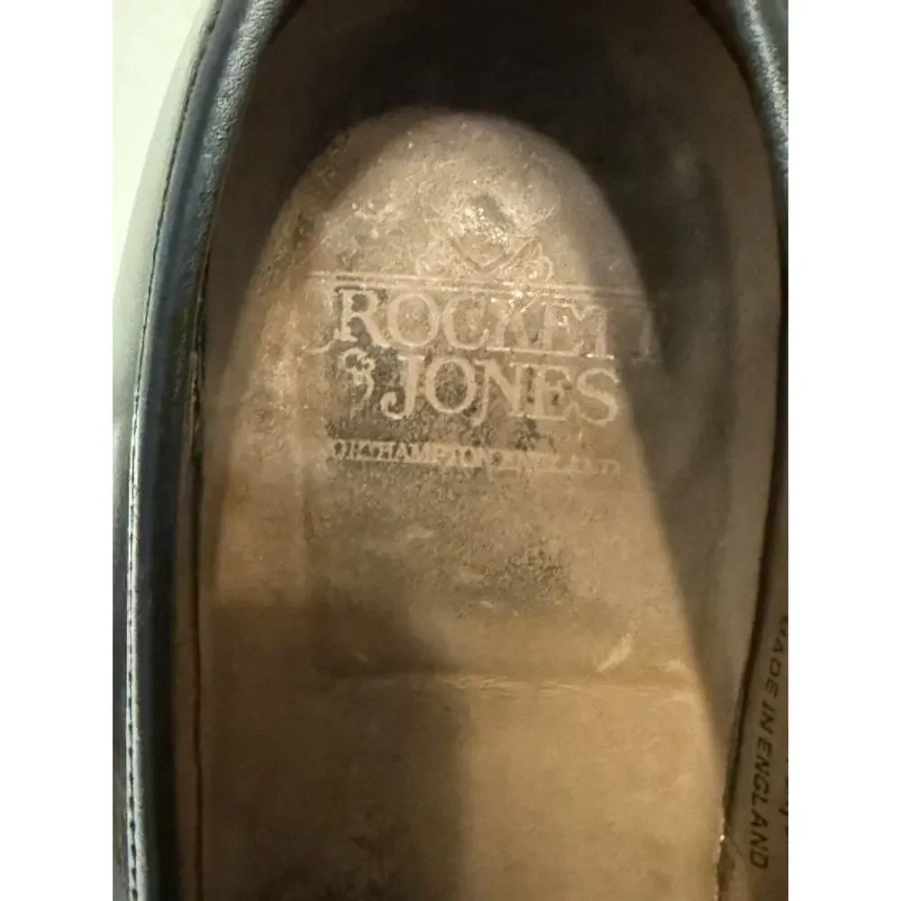 Crockett & Jones Sydney Penny Loafers Black Leather Men's UK 9.5 E US 10.5